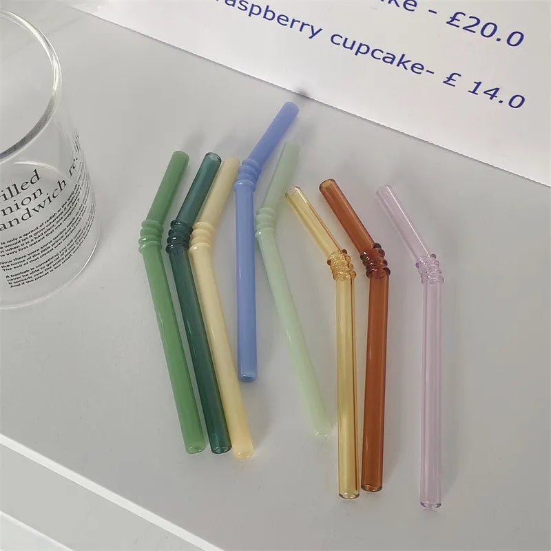 Rin - Crinkle Glass Straws