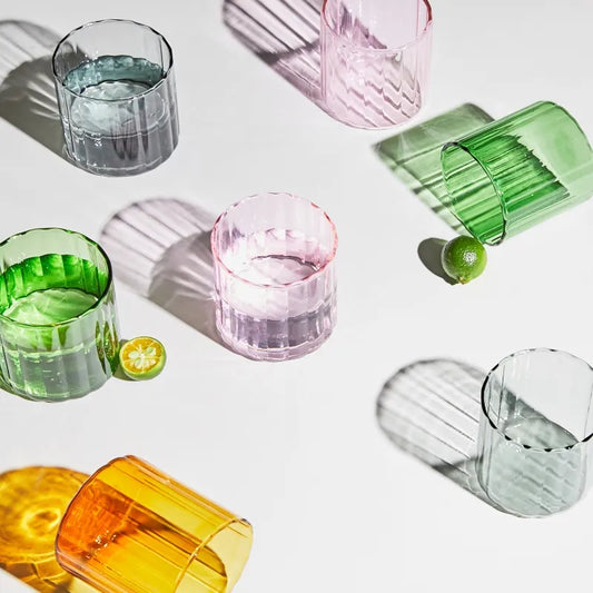 Hugo - Nordic Ribbed Glass
